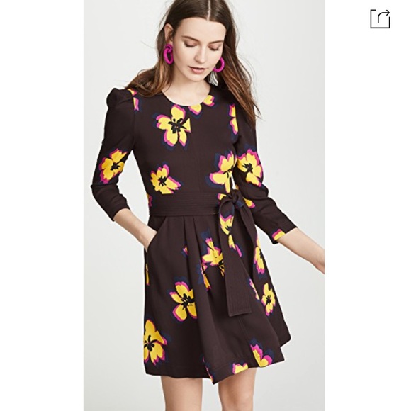 A.L.C
Stella Floral Silk 3/4-sleeve Short Dress - Picture 7 of 11